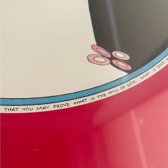 Vtg. 74' Matryoshka Portrait on a Red Background Lithograph by John Luke Eastman - Picture 7 of 10